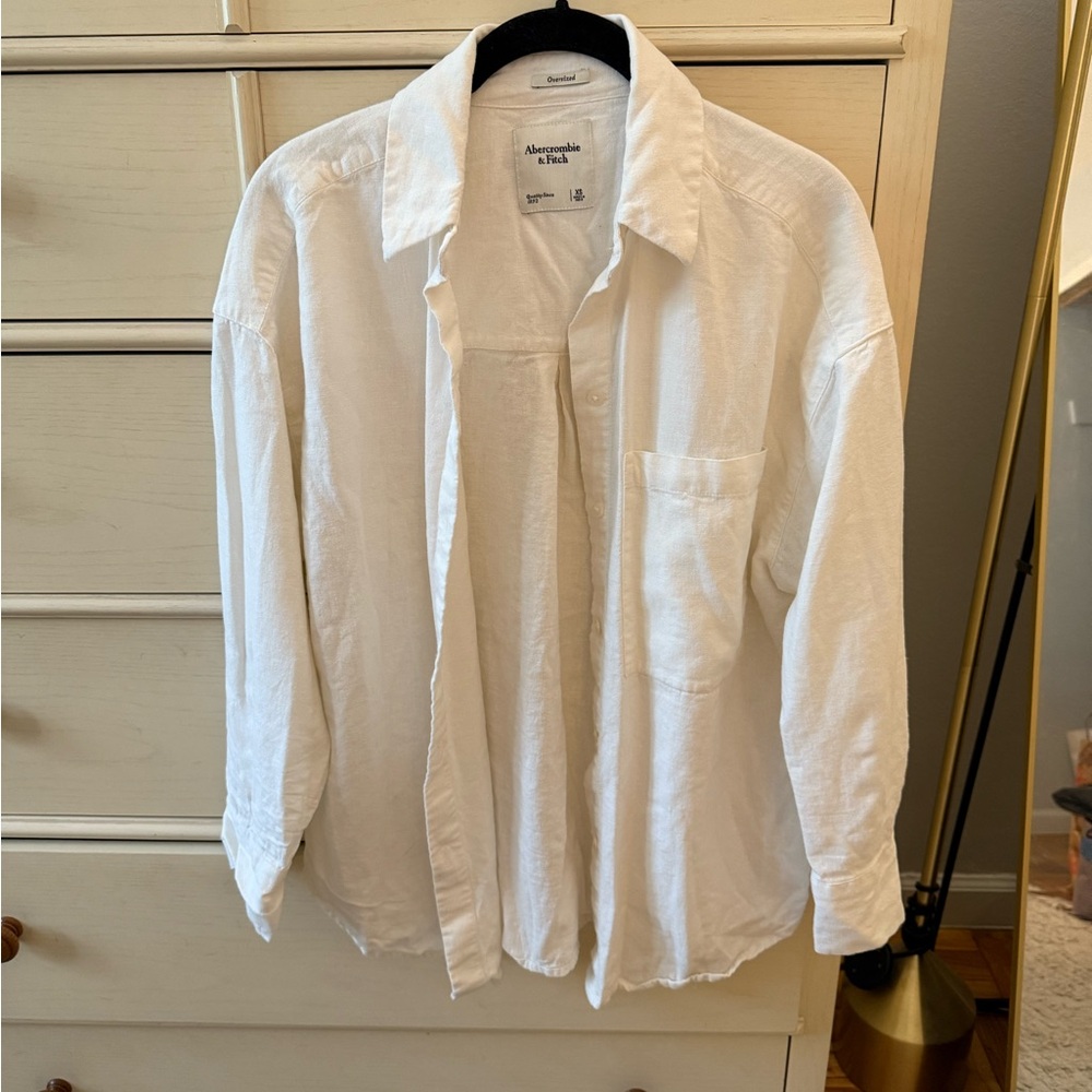 Abercrombie linen button up shirt (oversized)